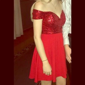 B. Darlin short red sequin dress